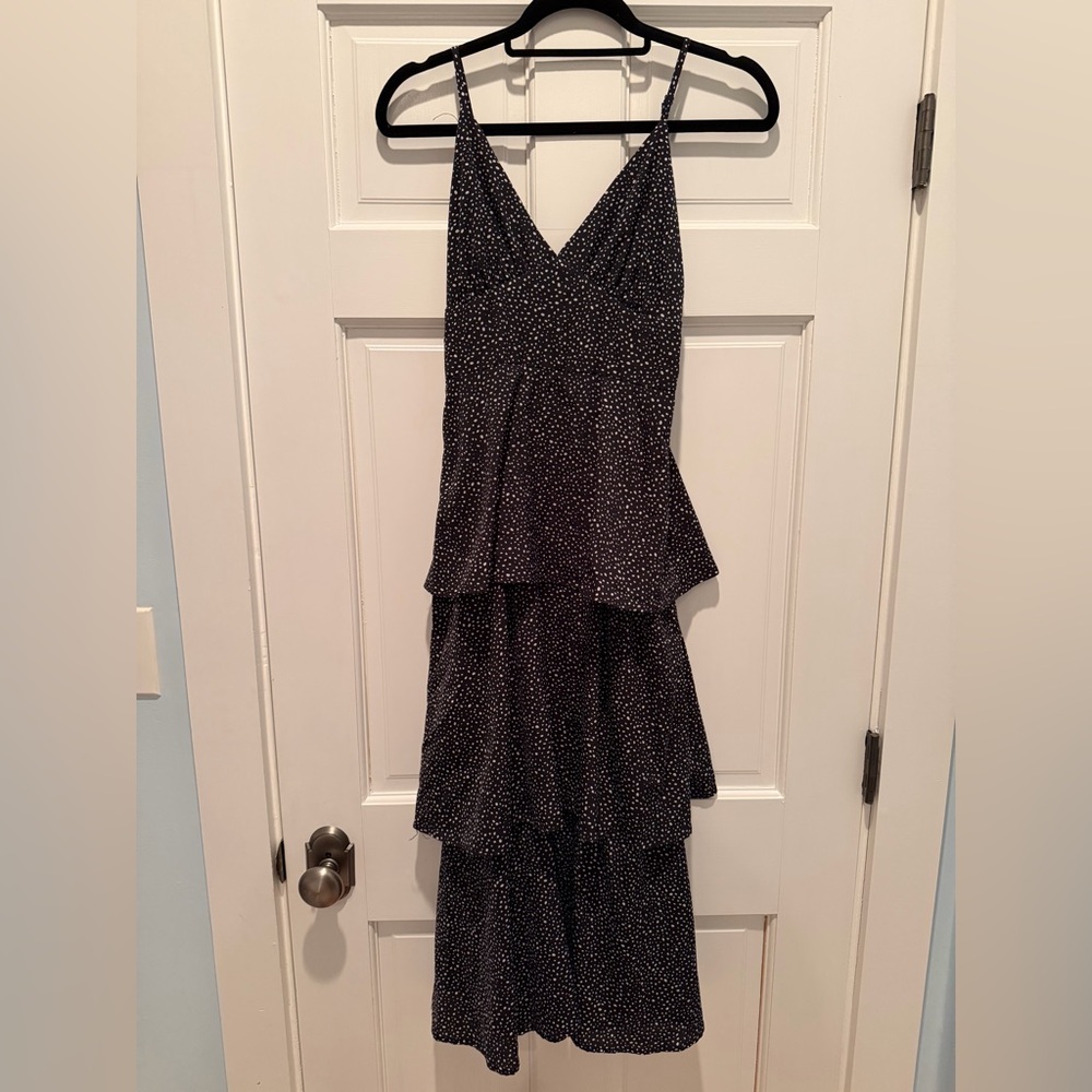 Aqua Bloomingdale’s tiered polka dot dress sz s
NWT
